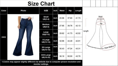 Bell Bottom Jeans for Women Ripped High Waisted Classic Flared Pants